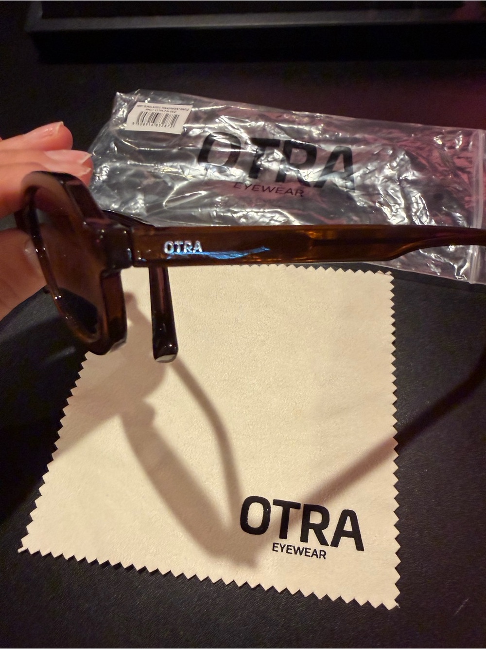 OTRA Eyewear Abby Sunglasses Transparent Maple Brown Like New - Picture 7 of 8